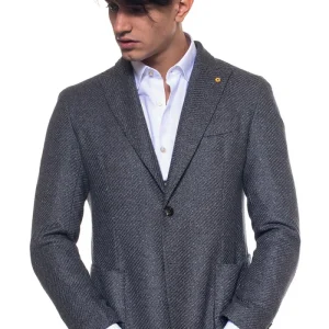 Blazer 2 bottoni sfoderato e decostruito Capri Grigio E. Marinella Uomo