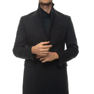 Cappotto 3 bottoni Nero Angelo Nardelli Uomo