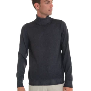 Pullover collo alto Antracite Gran Sasso Uomo
