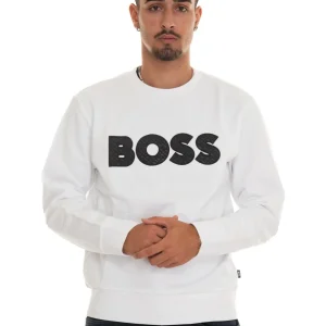 Felpa girocollo SOLERI01 Bianco BOSS Uomo