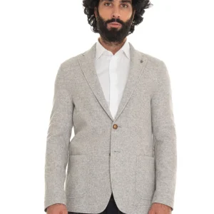 Giacca sfoderata decostruita Grigio chiaro Paoloni Uomo