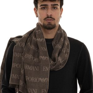 Sciarpa Marrone Emporio Armani Uomo