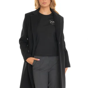 Cappotto 1 bottone Cambogia Nero Pinko Donna
