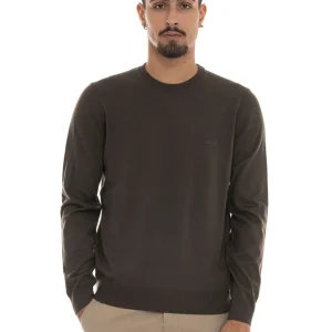 Pullover girocollo  BOTTO-L Verde BOSS Uomo