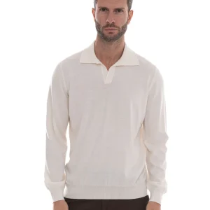 Polo manica lunga Bianco Gran Sasso Uomo
