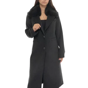 Cappotto 2 bottoni Karole Antracite Guess Donna