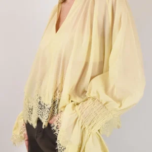 Camicia mussola e pizzo