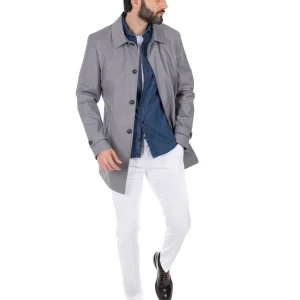Mantua - gray unlined trench coat