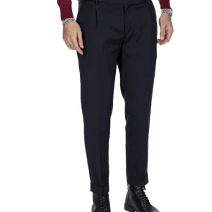 Italian - black high-waisted trousers in wool blend