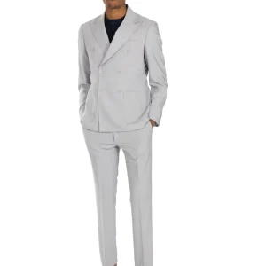 Grey double-breasted Monaco suit