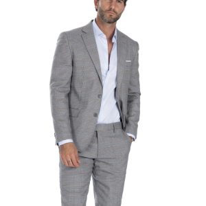 Cardiff - Grey Prince of Wales Single Breasted Suit