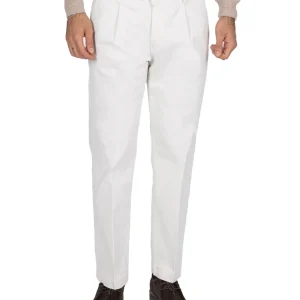 Sean cream cotton trousers