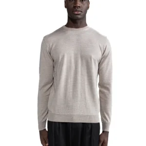Furore crewneck in merino wool Tollegno sand