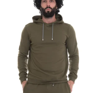 Felpa con cappuccio Verde Hindustrie Uomo