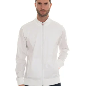 Felpa zip con cappuccio Bianco Kiton Uomo