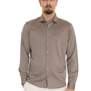 Camicia manica lunga Taupe Gran Sasso Uomo