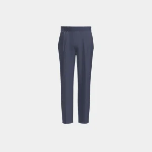 Light blue solaro 130s wool tailored trousers with band Caccioppoli