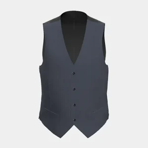 Loro Piana blue 150s wool tailor-made waistcoat